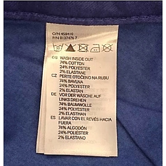 H&M NWT Sz 33/Lrg Skinny Jeans Blue Ankle Zippers - Picture 8 of 8